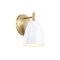Designers Fountain Biba 8in 1-Light Brushed Gold Modern Indoor Wall Sconce with Metal Shade D300M-WS-BG - alternate 1